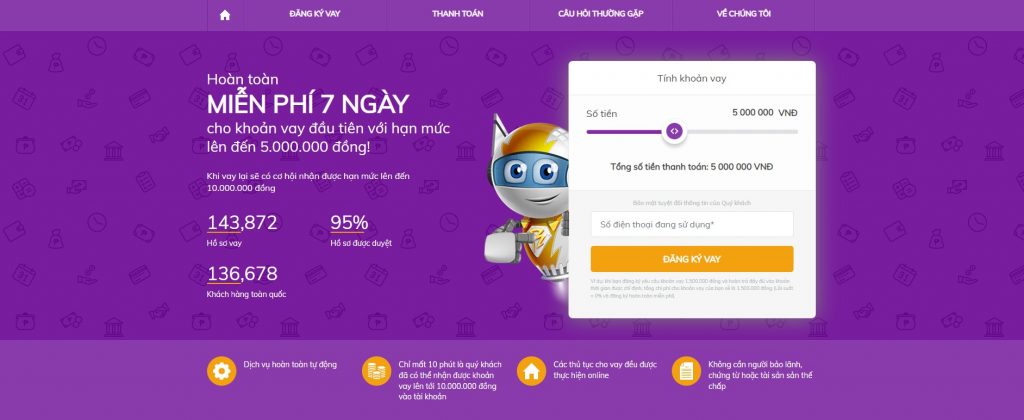 Robocash – Vay online duyệt vay tự động 0% lãi suất chỉ với CMND