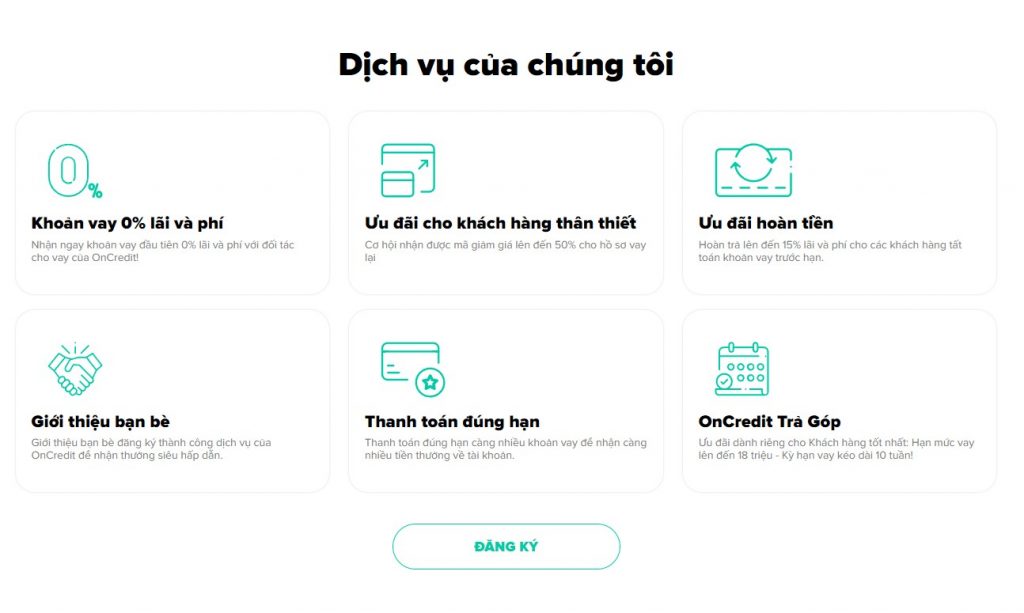 Ưu điểm khi vay Oncredit