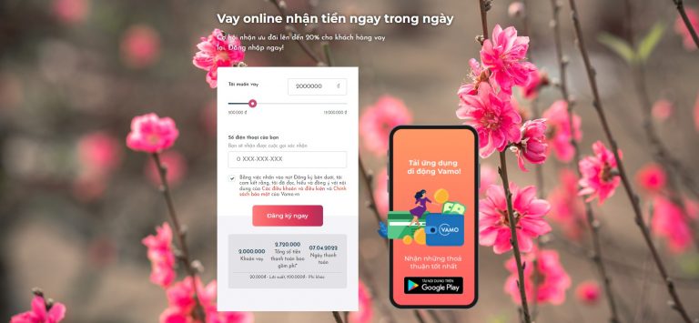 Vay tiền online qua vamo