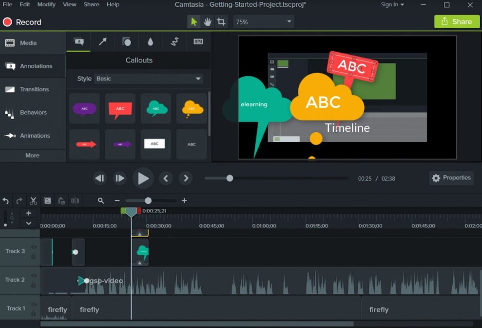 Phần mềm Phần mềm chèn chữ camtasia sử dụng đơn giản hiện nay 