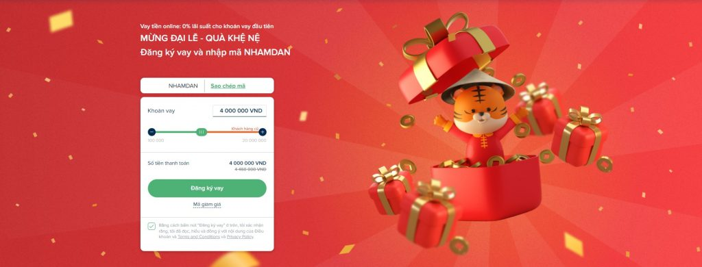 Senmo cung cấp hạn mức vay từ 3 triệu đến 50 triệu đồng 