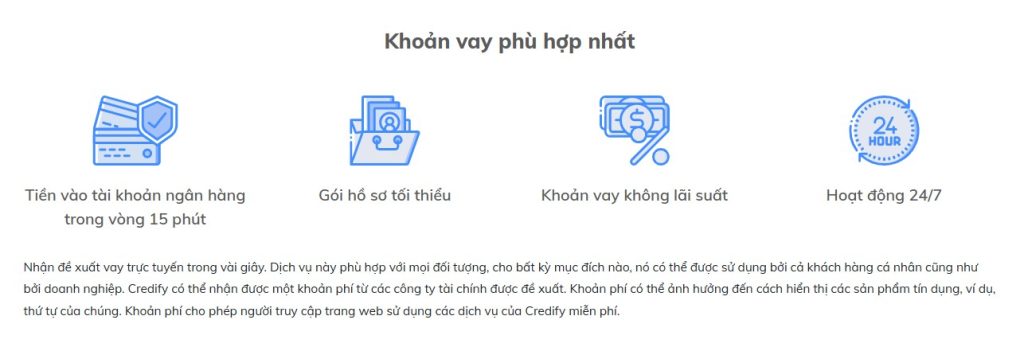 khoan vay phu hop nhat tai creadify