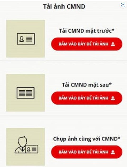 Tải ảnh CMND và ảnh chân dung