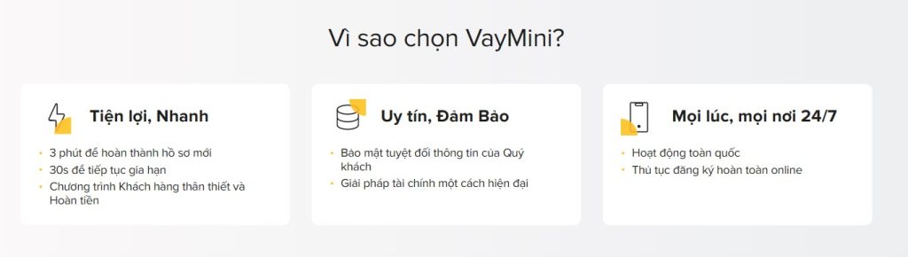 vi sao nen chon vaymini